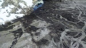 Tarmac with patches